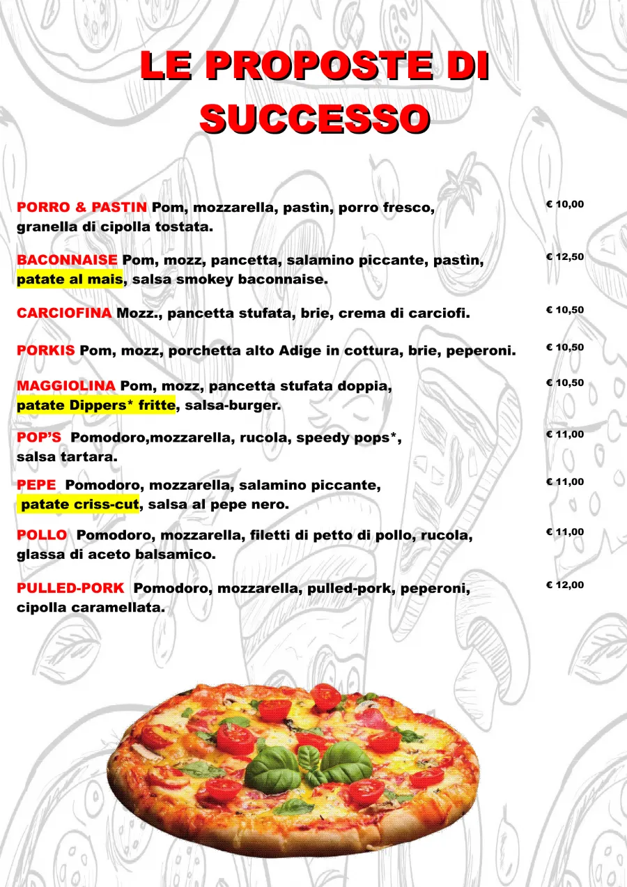 Listino online : Nuovo listino Pizzaidea Ceggia